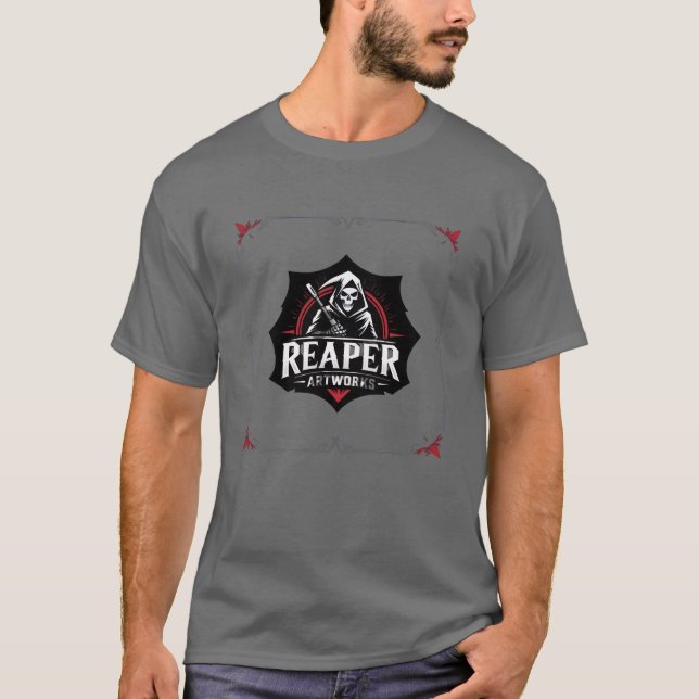 T-shirt Grim Reaper Skull Graphic Tee (Devant)