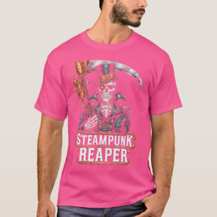 T-shirt Grim Reaper Steampunk Mort Dieu Gears Top Hat Scif
