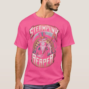 T-shirt Grim Reaper Steampunk Mort Dieu Gears Top Hat Scif