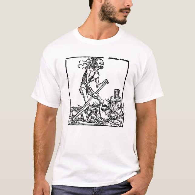 T-shirt Grim Reaper T-Shirt, Gothic Art, Medieval, Death (Devant)
