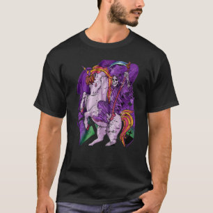 T-shirt Grim Reaper Unicorn Pastel Goth Death Skeleton Mag