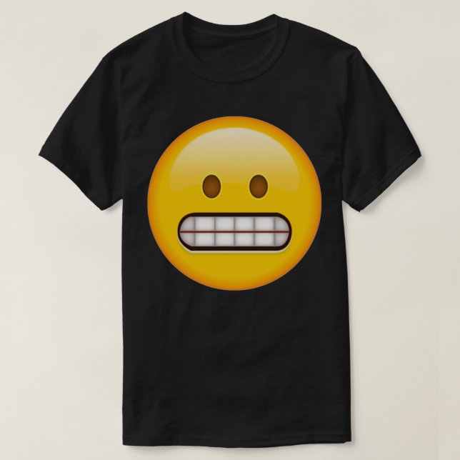 T-shirt Grimacing Face Emoji (Design devant)