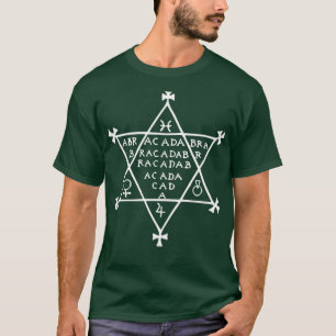 T-shirt Grimoire Hexagram Abracadabra Talisman Amulet Occu