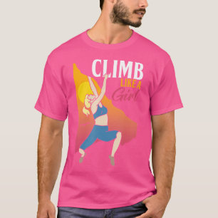 T-shirt Grimper Comme Fille Rock Escalade Bouldering Monta