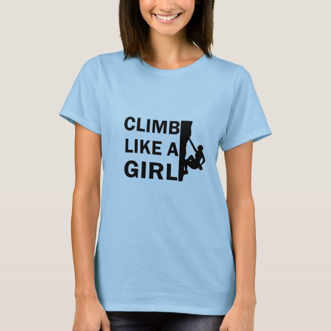 T-shirt Grimper comme une femme escalade rock (Devant)