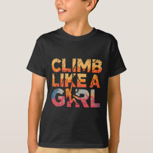 T-shirt Grimper comme une fille Escalade Féministe Aventur