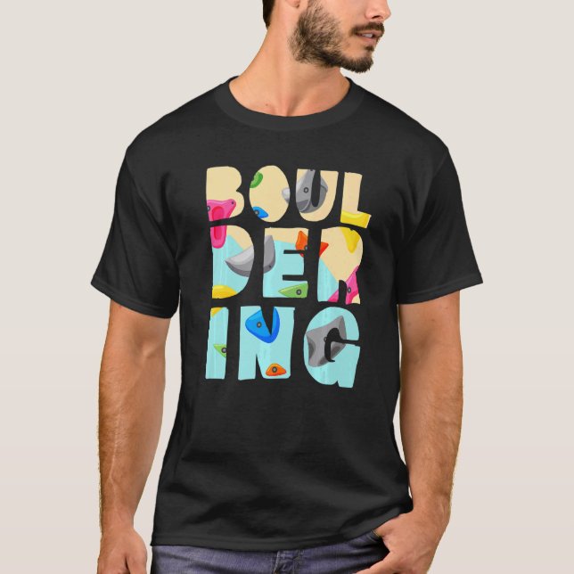 T-shirt Grimpeur Bloc Escalade Alpiniste Bloc   (Devant)