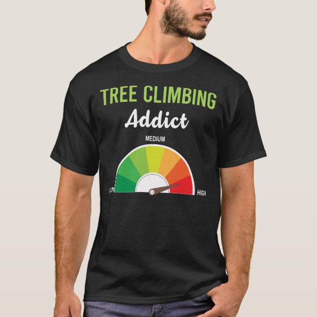 T-shirt Grimpeur de l'Escalade de l'arbre de dépendance (Devant)