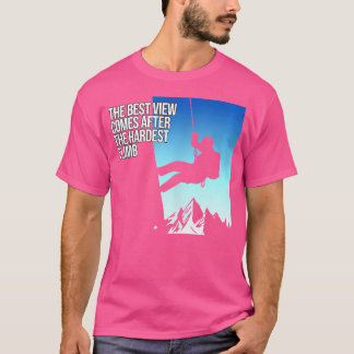 T-shirt Grimpeur de Montagne le Plus Dur Amant d'Escalade