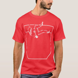 T-shirt grimpeur de poche drôle drôle