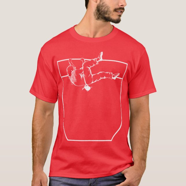 T-shirt grimpeur de poche drôle drôle (Devant)