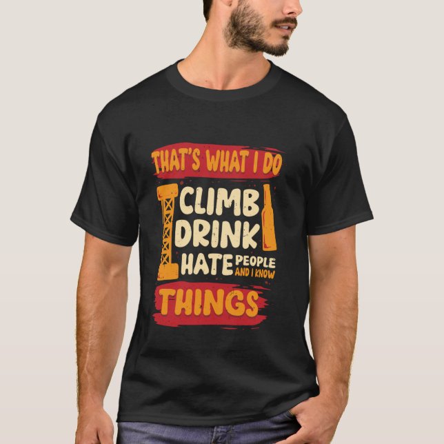 T-shirt Grimpeur de tours Monteur industriel (Devant)
