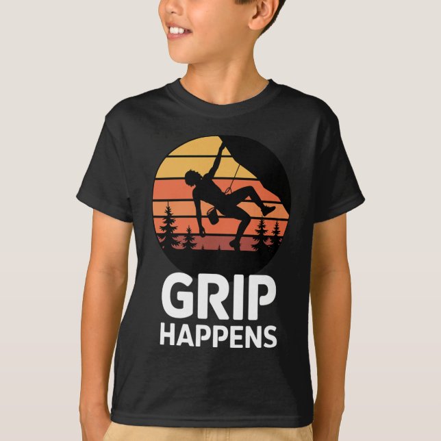T-shirt Grimpeur drôle rétro Bouldering  (Devant)
