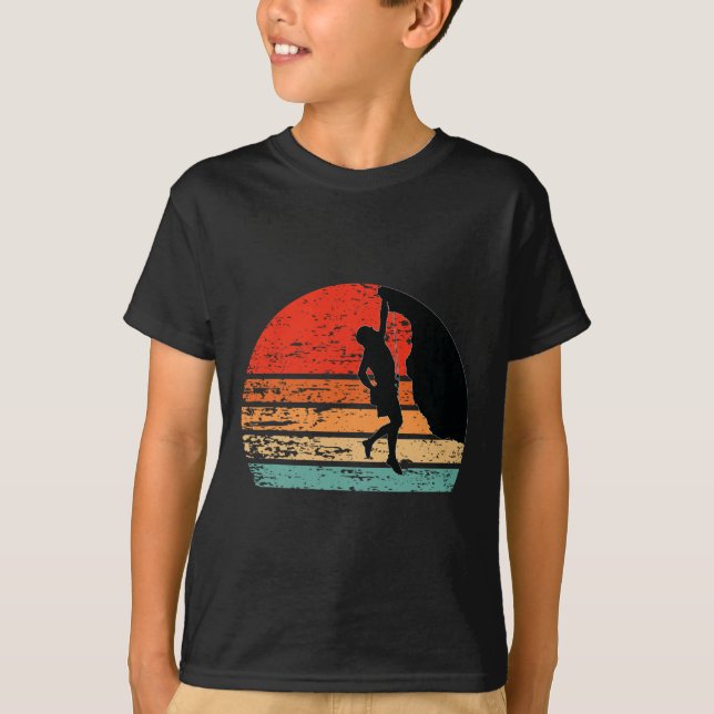 T-shirt Grimpeur Rétro Escalade Vintage  (Devant)