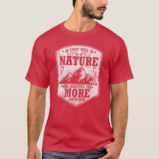 T-shirt Grimpeurs de sport de montagne de nature vintage