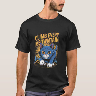 T-shirt Grimpez Chaque Meowntaine Drôle Montagne Randonneu
