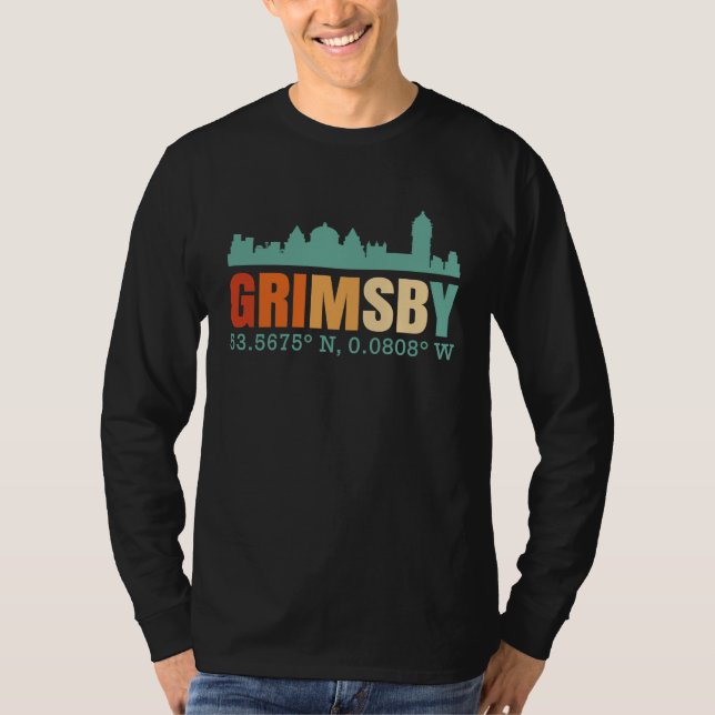 T-shirt Grimsby City Skyline (Devant)