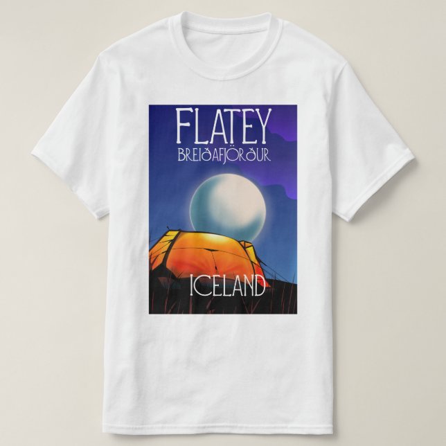 T-shirt Grímsey Islande affiche voyage (Design devant)