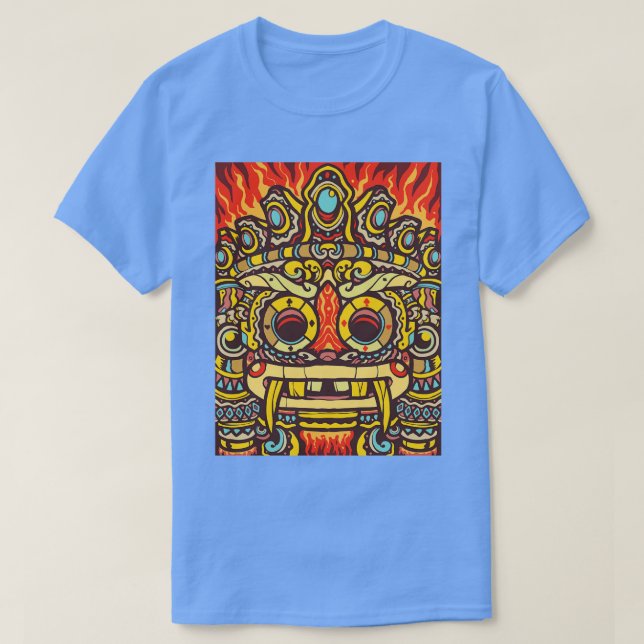 T-shirt Grin du guerrier aztèque (Design devant)