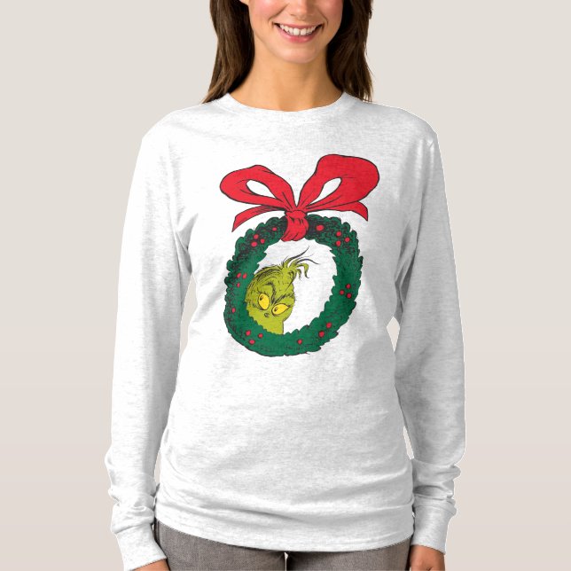 T-shirt Grinch classique | Christmas Wreath (Devant)