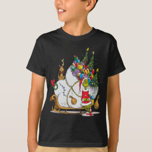 T-shirt Grinch Classique Grinch & Max avec traîneau