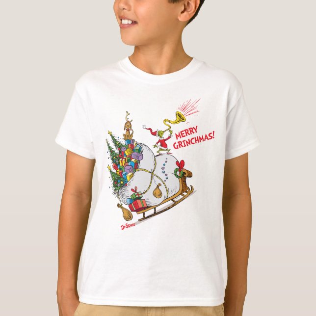 T-shirt Grinch classique | Joyeux Grinchmas ! (Devant)