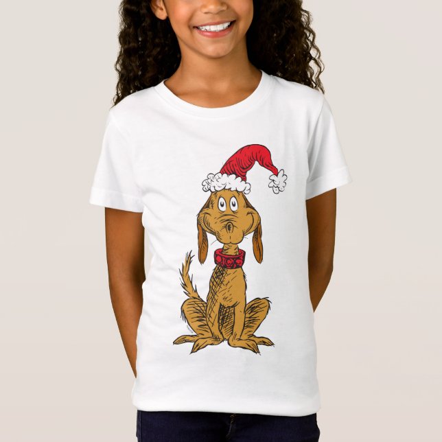 T-Shirt Grinch Classique | Max - Chapeau de Père Noël (Devant)