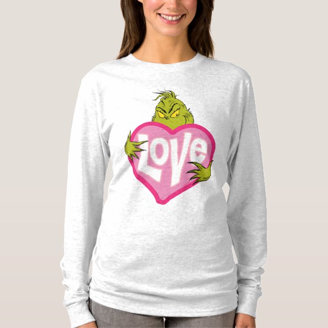 T-shirt Grinch | Cœur Rose Amour (Devant)