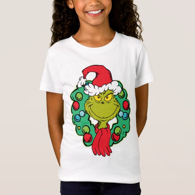 T-Shirt Grinch | Couronne de Noël (Devant)