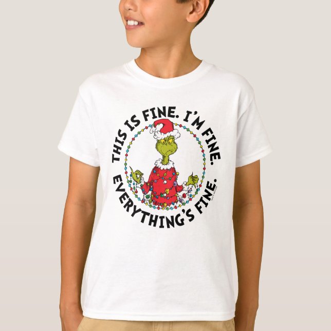 T-shirt Grinch | Everything's Fine (Devant)