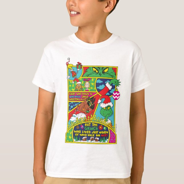 T-shirt Grinch | Graphique de bande dessinée (Devant)