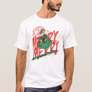 T-shirt Grinch   Grunge Graphique Joyeux Joyeux