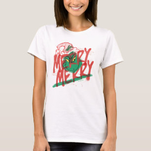 T-shirt Grinch Grunge Graphique Joyeux Joyeux