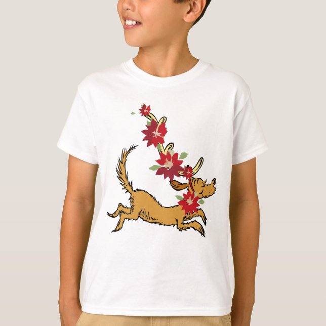 T-shirt Grinch | Max Poinsettia de Noël (Devant)