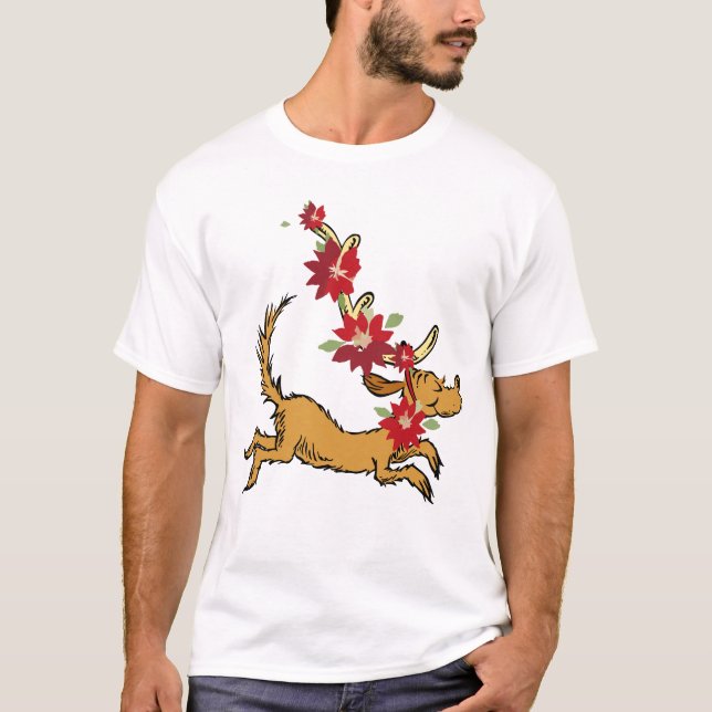 T-shirt Grinch | Max Pointsettia de Noël (Devant)