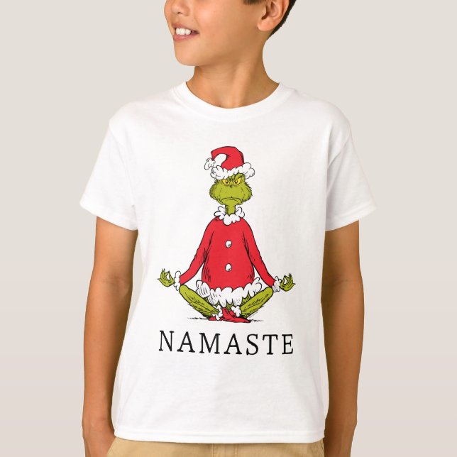 T-shirt Grinch | Namaste Père Noël (Devant)