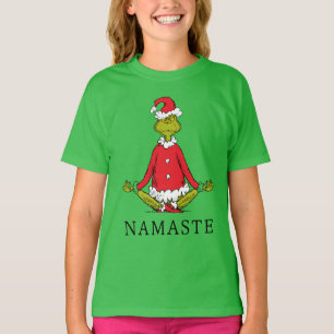 T-shirt Grinch Namaste Père Noël