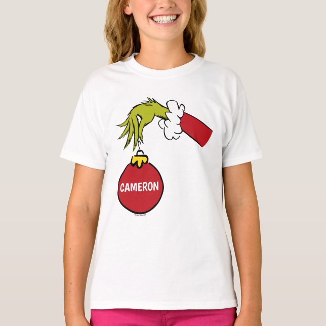T-shirt Grinch | Nom personnalisé (Devant)