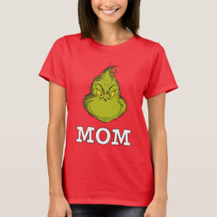 T-shirt Grinch Red et Green Snowflake Anniversaire maman