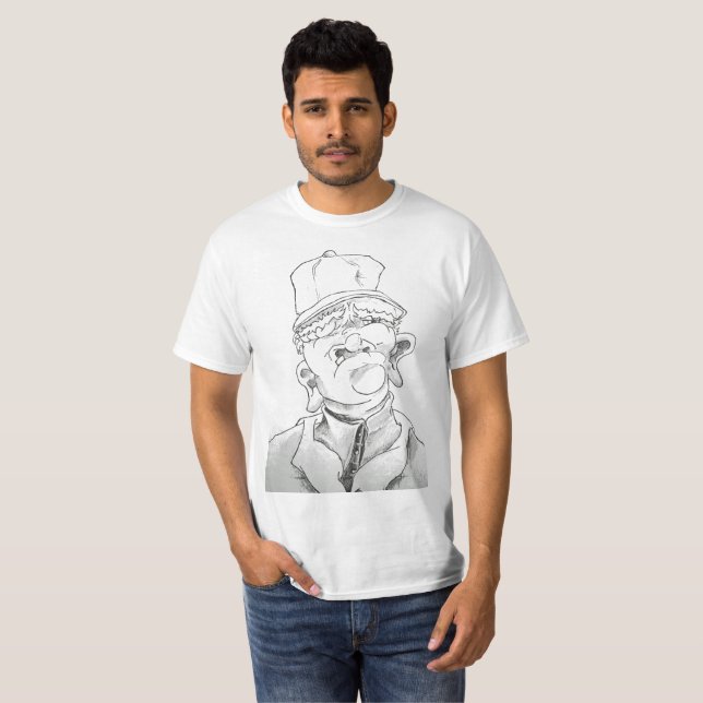 T-shirt grincheux d'agriculteur (Devant entier)