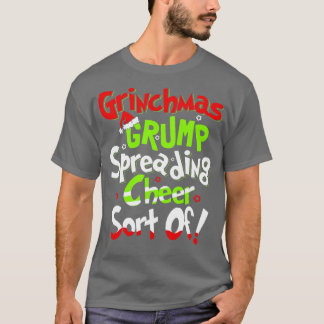 T-shirt Grinchmas Grump Se Propager Cheveux Type De