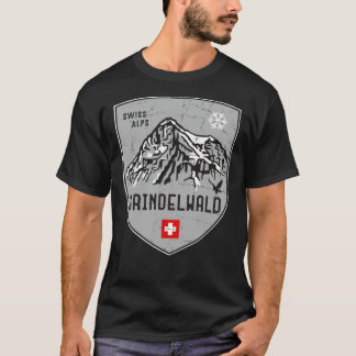 T-shirt Grindelwald Mountain Switzerland Emblem  Classic T