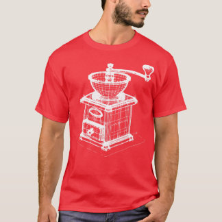 T-shirt Grinder café vintage 3d wireames design