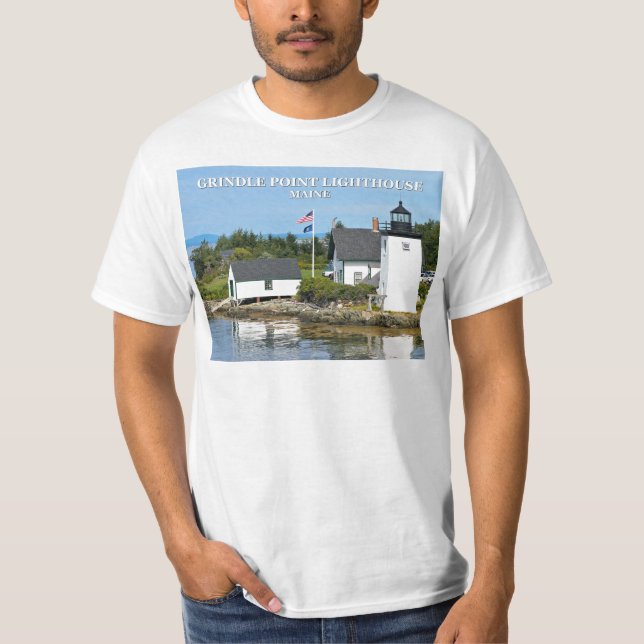 T-shirt Grindle Point Lighthouse, Maine (Devant)
