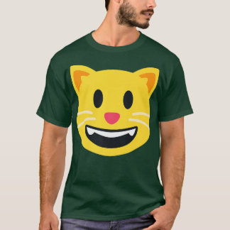 T-shirt Grinning Cat Emoticon heureux sourire Visage Premi