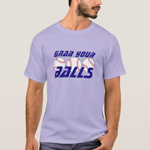 T-shirt "Grippage drôle vos boules" avec des base-ball