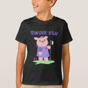 T-shirt Grippe porcine amusante