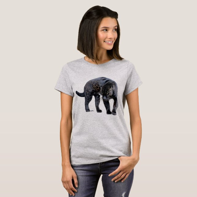 T-shirt gris acier femme Jaguar Diablo (Devant entier)