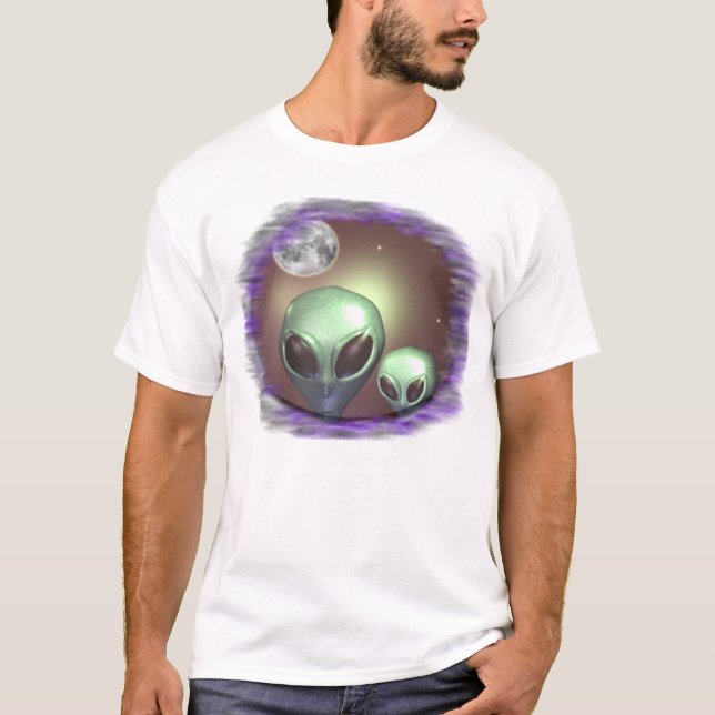 T-shirt gris Alien (Devant)