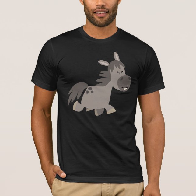 T-shirt gris caricature mignonne (Devant)